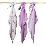 BabyOno textilpelenka színes 3db bambusz lila 397/11