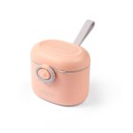 BabyOno tápszertartó doboz hordozható, kanállal rózsaszín 1544