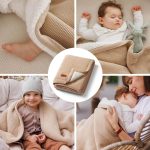 BabyOno babatakaró pamut/sherpa kötött 75x100cm bézs 1659/02