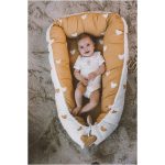 Bubaba babafészek pamut "L" méret- Yellow hearts