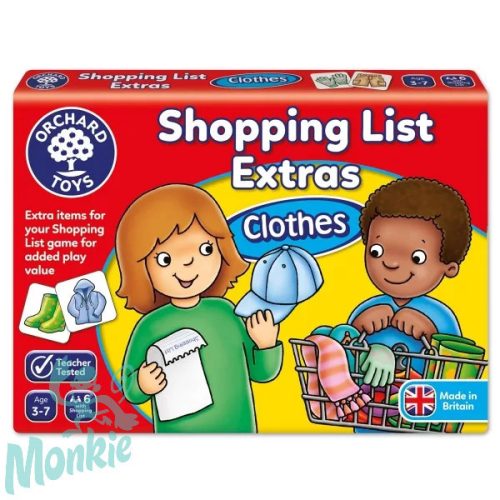 Bevásárlólista: Ruhaneműk kiegészítő (Shopping List Extras - Clothes), ORCHARD TOYS OR091