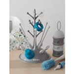 Béaba Baba ajándék szett - Cumisüveg szárító szürke + Több rekeszes tápszertartó doboz Halvány/Sötét köd + Szilikon cumisüveg mosó kefe + Pamut Előke Tropical