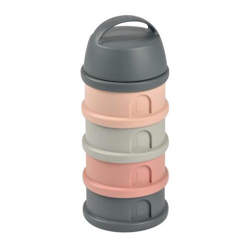 Béaba Több rekeszes tápszer- és snack tartó - ásvány szürke/rózsaszín