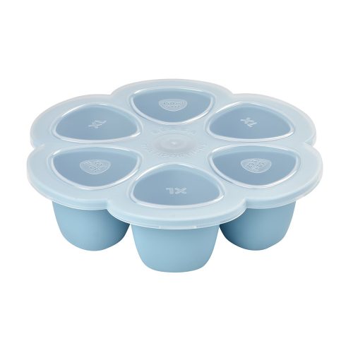 Béaba Szilikon multifunkciós bébiétel tároló - 6 x 150 ml - Viharkék -