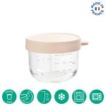 Béaba Tároló doboz kiváló minőségű üvegből - 150 ml - Rózsaszín -