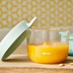 Béaba Tároló doboz kiváló minőségű üvegből - 150 ml - Világoskék - 