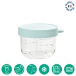 Béaba Tároló doboz kiváló minőségű üvegből - 150 ml - Világoskék - 