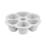 Béaba Szilikon multifunkciós bébiétel tároló - 6 x 90 ml - Halvány köd -