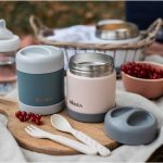 Béaba Rozsdamentes acél Tároló doboz - 300 ml - Halvány köd - Eukaliptus zöld -