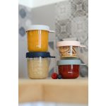 Béaba Üveg tároló doboz szett 4 db - 150 ml Rózsaszín - 150 ml Eukaliptus - 250 ml Halvány köd - 250 ml Sötétkék - 