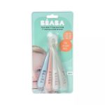 Béaba Ergonomikus Szilikon Hosszú Kiskanál szett - 4 db - Eukaliptus