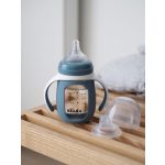 Béaba 2 az 1-ben Tanuló cumisüveg 210 ml + Szilikon borítással - Viharszürke