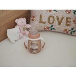 Béaba 2 az 1-ben Tanuló cumisüveg 210 ml + Szilikon borítással - Sötét rózsaszín