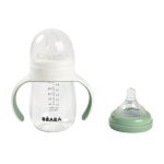 Béaba 2 az 1-ben Tanuló cumisüveg 210 ml - Sötétszürke