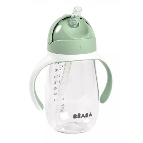 Béaba Szívószálas Ivópohár 300 ml - Zsályazöld