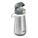 Béaba Rozsdamentes Acél Palack + Fogantyú - 350 ml - Sötétszürke -