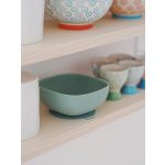 Béaba Szilikon öntapadó mélytányér - Zsályazöld