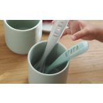 Béaba Ergonomikus Szilikon Hosszú Kiskanál Szett + Doboz - zöld