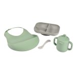 Béaba Szilikon tanuló étkészlet - Zsályazöld