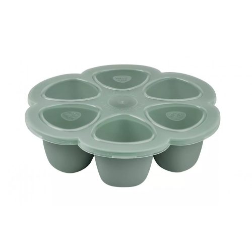 Béaba Szilikon multifunkciós bébiétel tároló - 6 x 90 ml - Zsálya zöld -