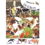 1000 állat matricája - Fehér