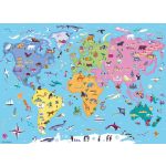 Világtérkép poszter matricákkal Auzou