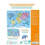 Világtérkép poszter matricákkal Auzou