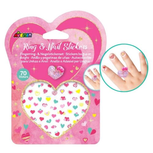 Körömmatrica készlet gyűrűvel Avenir