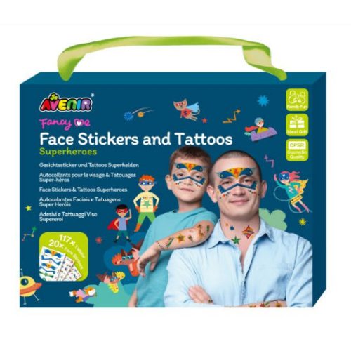 Arcmatrica és tetováló készlet, Szuperhősök Avenir