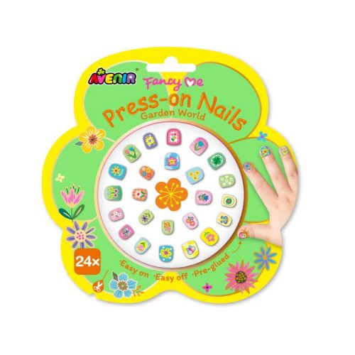 Felragasztható játék műköröm készlet, A kertben Avenir