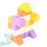 Bigjigs összepattintós kocka - élénk színek - kezdő csomag