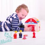 Bigjigs Tűzoltó állomás - mini játékkészlet