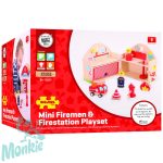 Bigjigs Tűzoltó állomás - mini játékkészlet