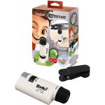 Zsebmikroszkóp LED fénnyel és okostelefon adapterrel BUKI