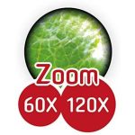 Zsebmikroszkóp LED fénnyel és okostelefon adapterrel BUKI