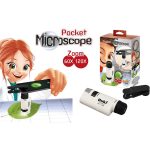 Zsebmikroszkóp LED fénnyel és okostelefon adapterrel BUKI