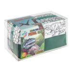 Moxy dinoszauruszos kiszínezhető tolltartó 6 db filctollal Grafix