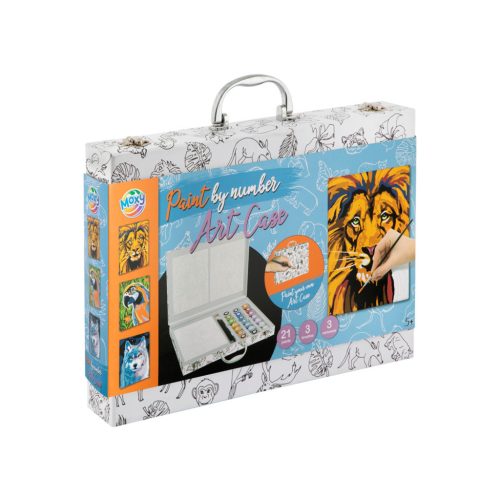 Moxy festés számok szerint készlet bőröndbe csomagolva, 3 db képpel Grafix