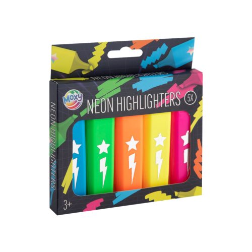 Moxy Neon színű kiemelő filctoll készlet 5 db-os Grafix