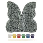 Moxy Kavics figura kifestő készlet festékkel és ecsettel, Pillangó Grafix