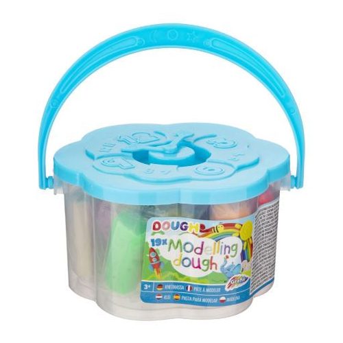 Moxy gyurma készlet 19 színnel, többféle színű vödörben Grafix