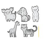 Karckép matrica készítő készlet, állatos Grafix