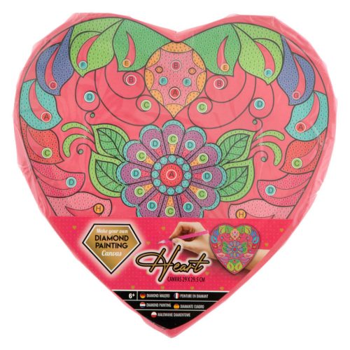Moxy szív alakú gyémántszemes kép kreatív készlet, Virág Grafix
