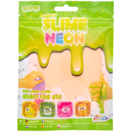 Neon színű puha slime, Narancssárga Grafix