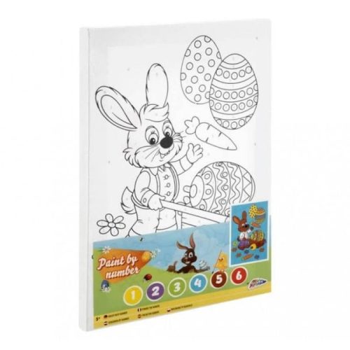 Paint by number húsvéti vászonkép kifestő Nyuszi, kreatív szett (Grafix)