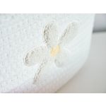 Childhome virág mintás kosár - 30x20x15CM - Pamut - Ecru