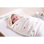 Childhome Fürdőlepedő + arctörlő- 80x80 cm - Szivecskés