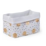 Childhome Tárolókosárka - 32x20x20 Cm - Vászon - Arany Pöttyös