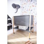 Childhome Tárolókosárka - 40x30x20 cm - Vászon - leopárd mintás/Törtfehér