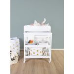 Childhome Tárolókosárka - 32x32x60 cm - Vászon - Arany Pöttyös/Fehér